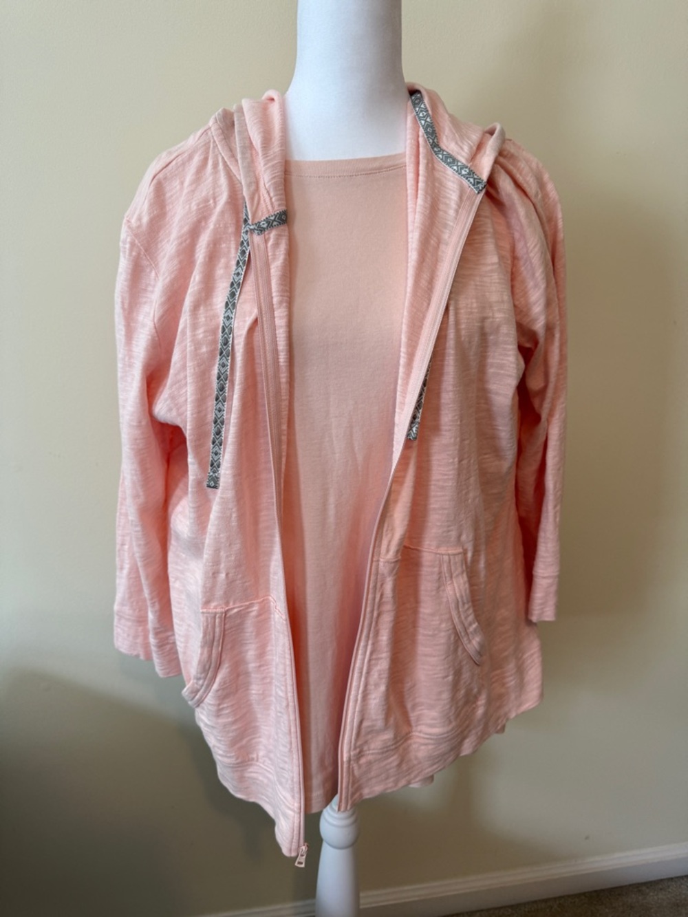 Eddie Bauer women’s slub zip hoodie with matching shirt